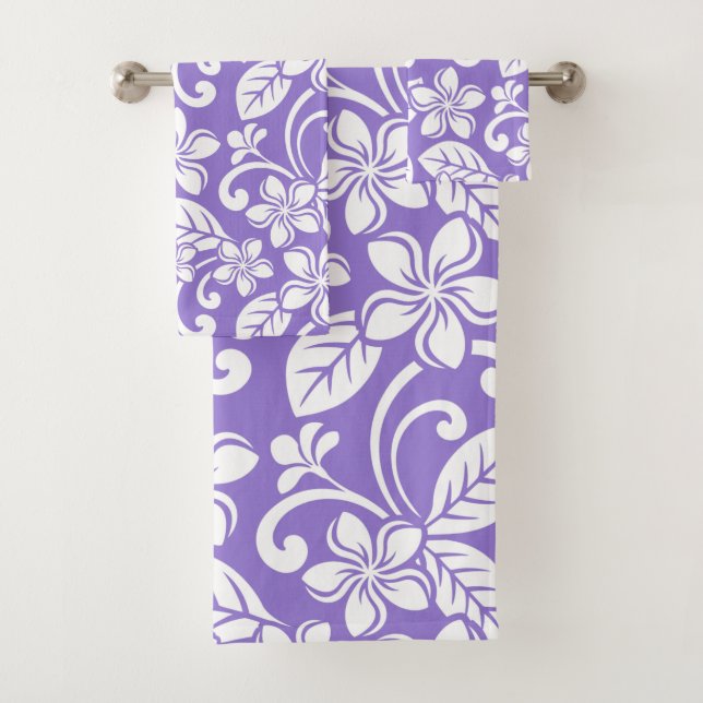 ISLAND PLUMERIA (LAVENDER) BATH TOWEL SET (Insitu)