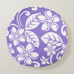 ISLAND PLUMERIA (LAVENDER) ROUND CUSHION