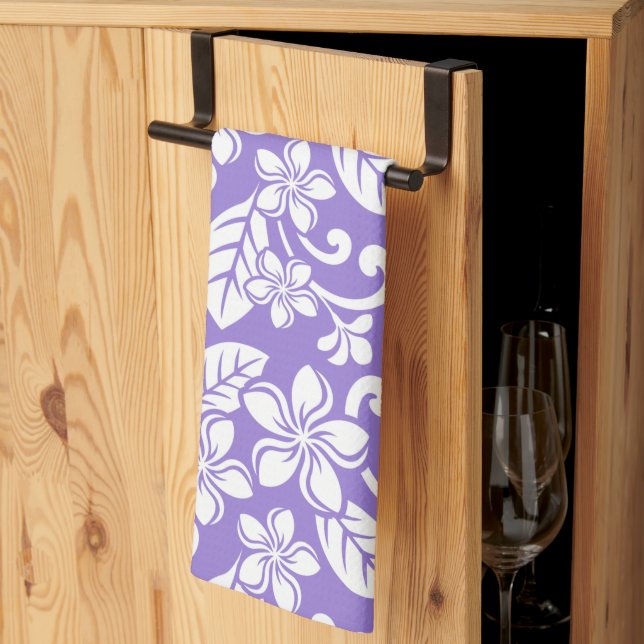 ISLAND PLUMERIA (LAVENDER) TEA TOWEL (Thirds Fold)