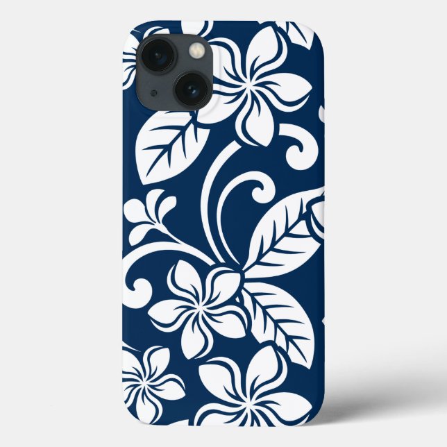 ISLAND PLUMERIA (NAVY BLUE) Case-Mate iPhone CASE (Back)