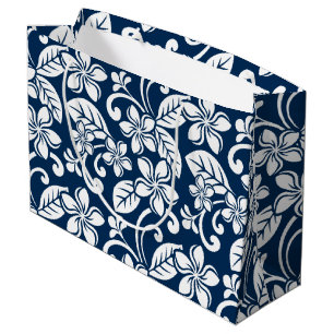 ISLAND PLUMERIA (NAVY BLUE) LARGE GIFT BAG
