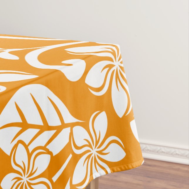 ISLAND PLUMERIA (ORANGE) Tablecloth (In Situ)