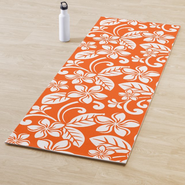 ISLAND PLUMERIA (ORANGE) YOGA MAT (In Situ)