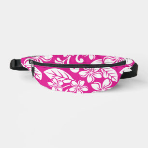 ISLAND PLUMERIA PATTERN IN HOT PINK BUM BAGS