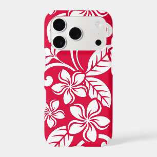 ISLAND PLUMERIA PATTERN IN STRAWBERRY RED