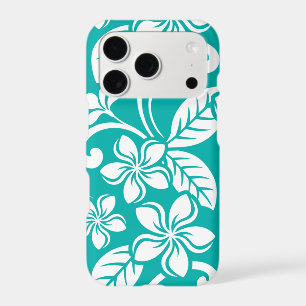 ISLAND PLUMERIA PATTERN IN TURQUOISE