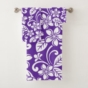 ISLAND PLUMERIA (PURPLE) BATH TOWEL SET