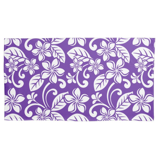 ISLAND PLUMERIA (PURPLE) PILLOWCASE (Front-Left)