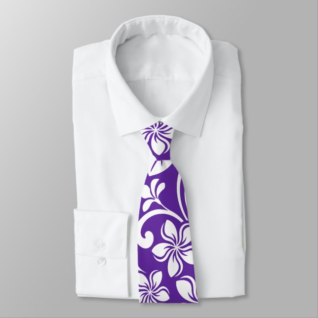 ISLAND PLUMERIA (PURPLE) TIE (Tied)