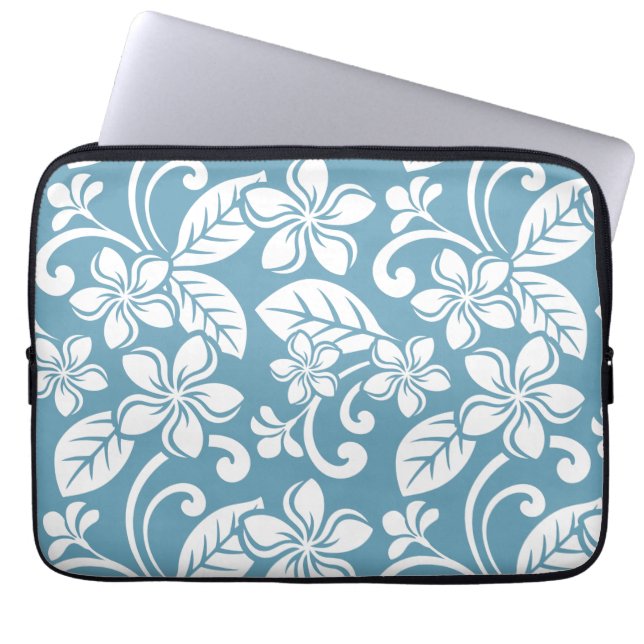 ISLAND PLUMERIA (SLATE BLUE) Electronics Bag (Front)