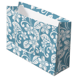 ISLAND PLUMERIA (SLATE BLUE) LARGE GIFT BAG
