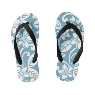 ISLAND PLUMERIA (SLATE BLUE) Pair of Flip Flops