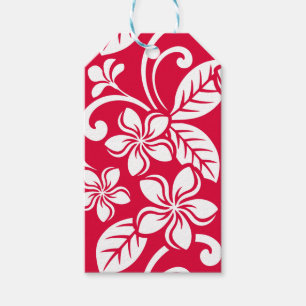 ISLAND PLUMERIA (STRAWBERRY RED) GIFT TAGS