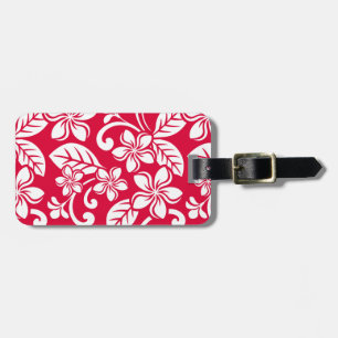 ISLAND PLUMERIA (STRAWBERRY RED) LUGGAGE TAG