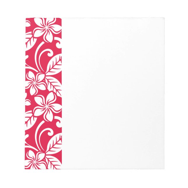 ISLAND PLUMERIA (STRAWBERRY RED) NOTEPAD (Front)