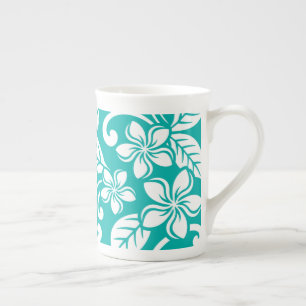 ISLAND PLUMERIA (TURQUOISE) BONE CHINA MUG