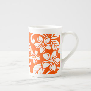 ISLAND PLUMERIA (VERY ORANGE) BONE CHINA MUG