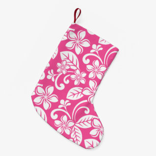 ISLAND PLUMERIA (WATERMELON PINK) SMALL CHRISTMAS STOCKING