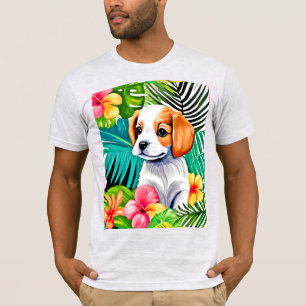 Island Puppy: Floral Friend T-Shirt