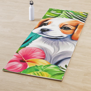 Island Puppy: Floral Friend Yoga Mat