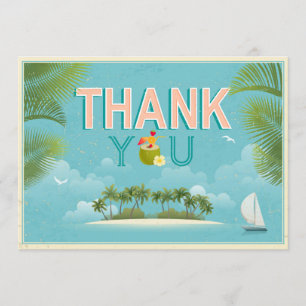 Island Resort Beach Destination Thank You Card