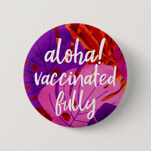 Island Spirit Hawaiian Monstera Vaccinated Red 6 Cm Round Badge