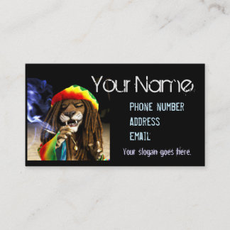 Island style business card, Rasta lion Business Ca Card