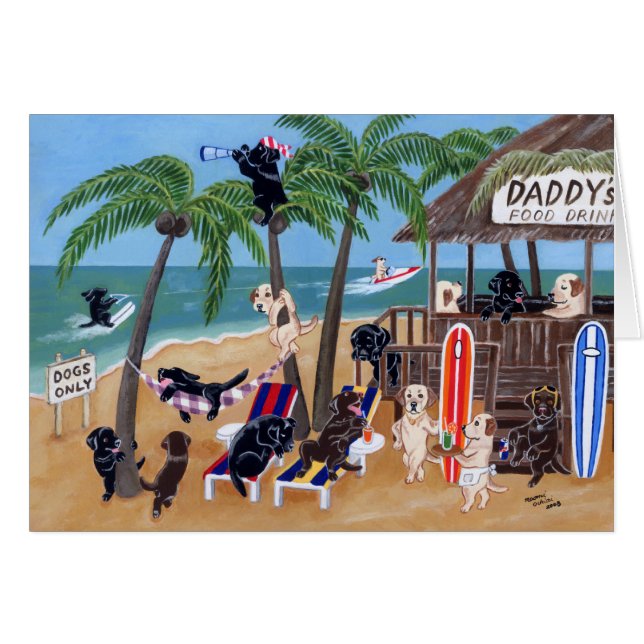 Island Summer Vacation Labradors (Front Horizontal)