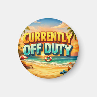 Island Sunset Beach Currently Off Duty Magnet