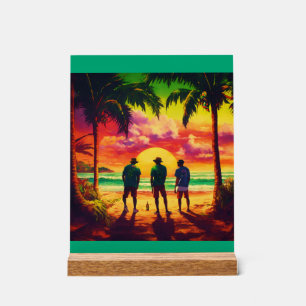 Island Sunset Brotherhood Poster – Tropical Vibes 