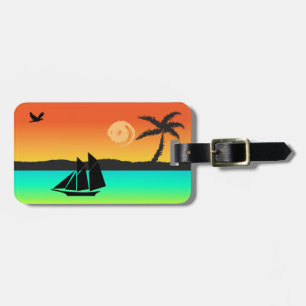 Island Sunset Luggage Tag