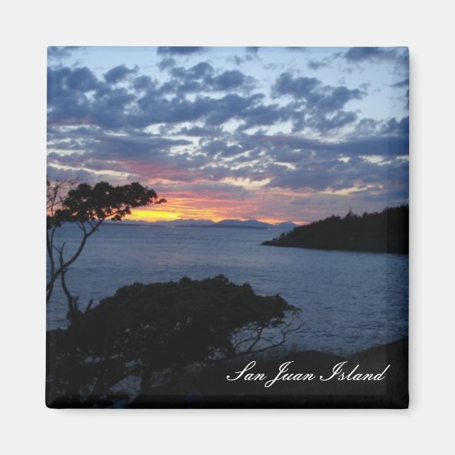 Island sunset magnet (Front)