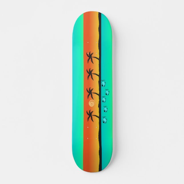 Island Sunset Skateboard (Front)
