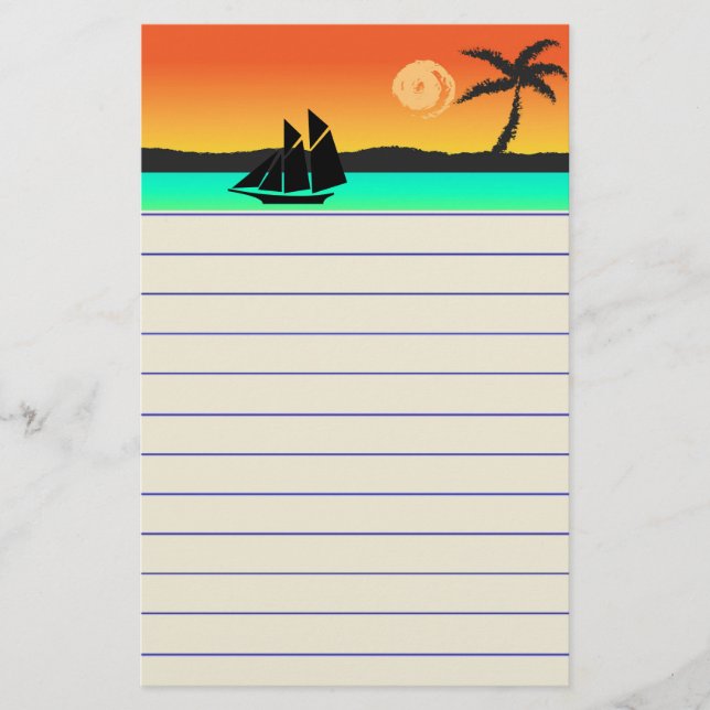 Island Sunset Stationery (Front)