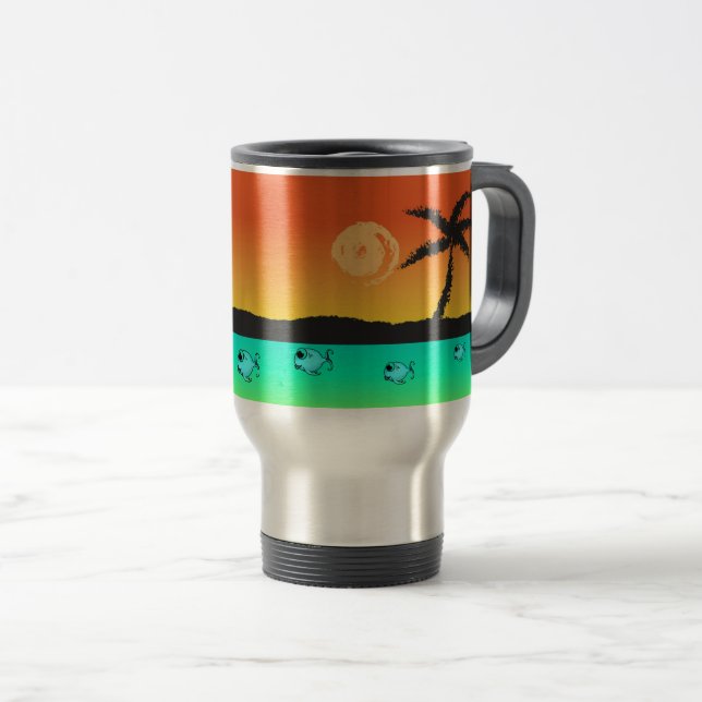 Island Sunset Travel Mug (Front Right)