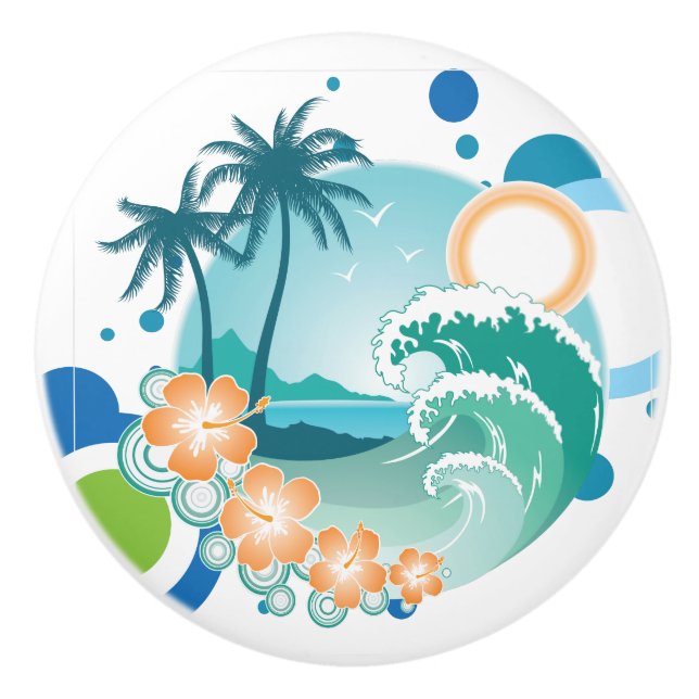Island Surf Ceramic Knob (Front)