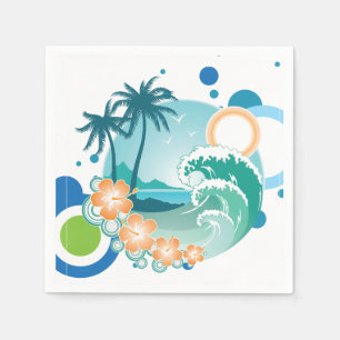 Island Surf Paper Napkins