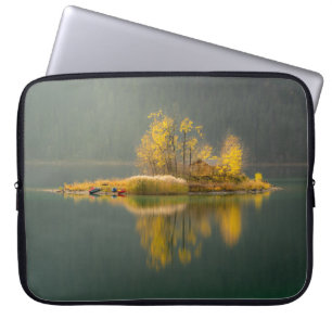 ISLAND SURROUNDED BY WATER LAPTOP SLEEVE