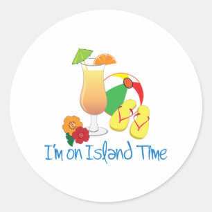 Island Time Classic Round Sticker
