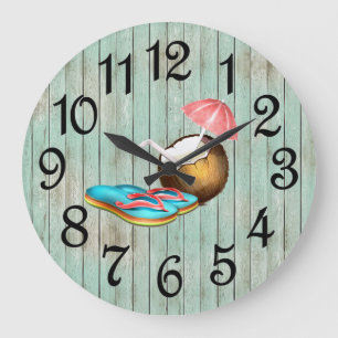 Island Time Large Clock