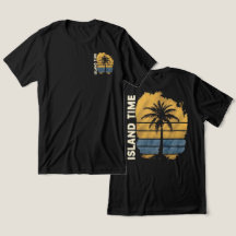 Island Time Palm Tree Tri-Blend T-Shirt