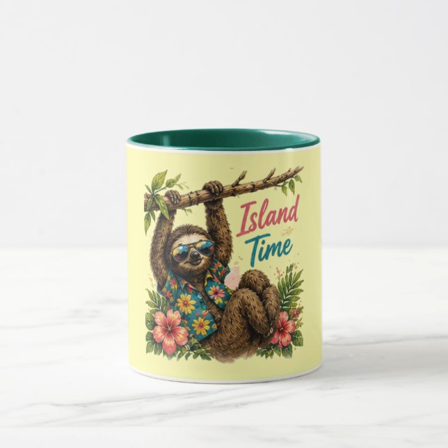 	Island Time Sloth Mug Dark Trim (Center)