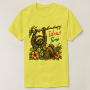 Island Time Sloth Tropical Tee