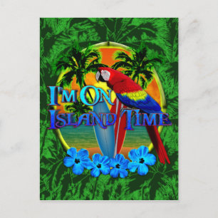 Island Time Sunset Postcard