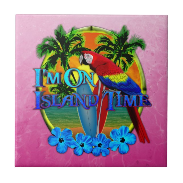Island Time Sunset Tile (Front)