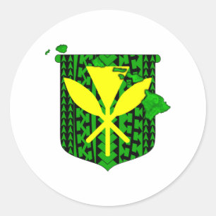 Island Tribal Kanaka Maoli Classic Round Sticker