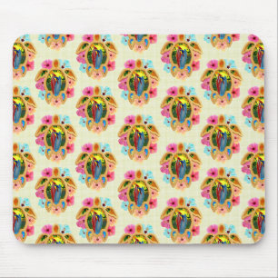 Island Tropical Sea Turtles Floral Mouse Mat