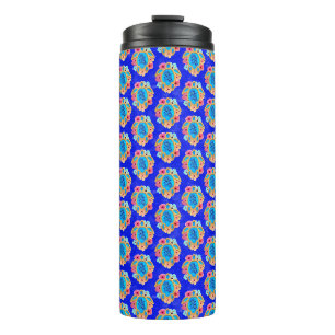 Island Tropical Sea Turtles Floral Thermal Tumbler
