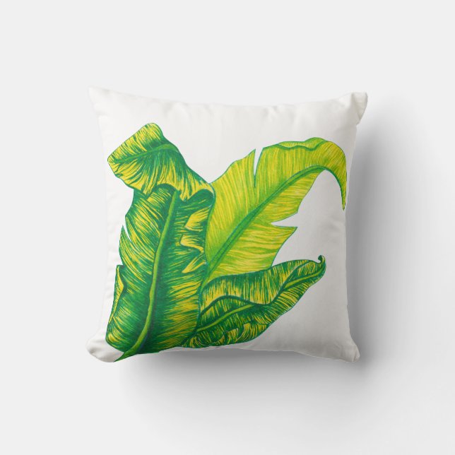 Island Tropicana Gold Leaves Cushion (Front)
