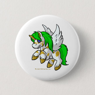 Island Uni flying over Mystery Island 6 Cm Round Badge